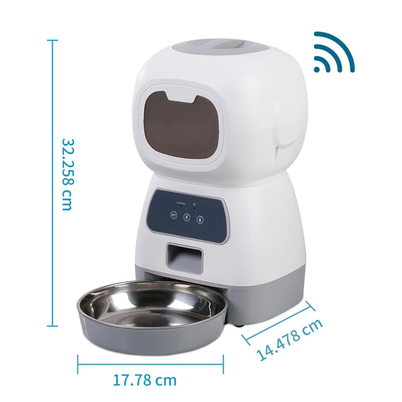 NutriAmigo Voice+ Rox™ - Alimentador inteligente wi-fi para cães e gatos