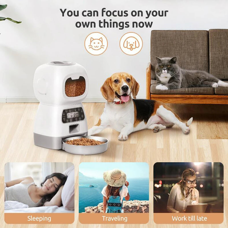 NutriAmigo Voice+ Rox™ - Alimentador inteligente wi-fi para cães e gatos